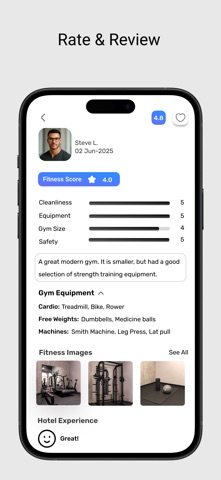 TravelTone: Hotel Gym Reviews iPhone screenshot