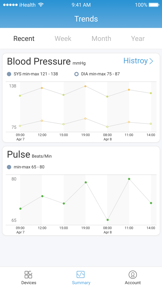 iHealth MyVitals screenshot