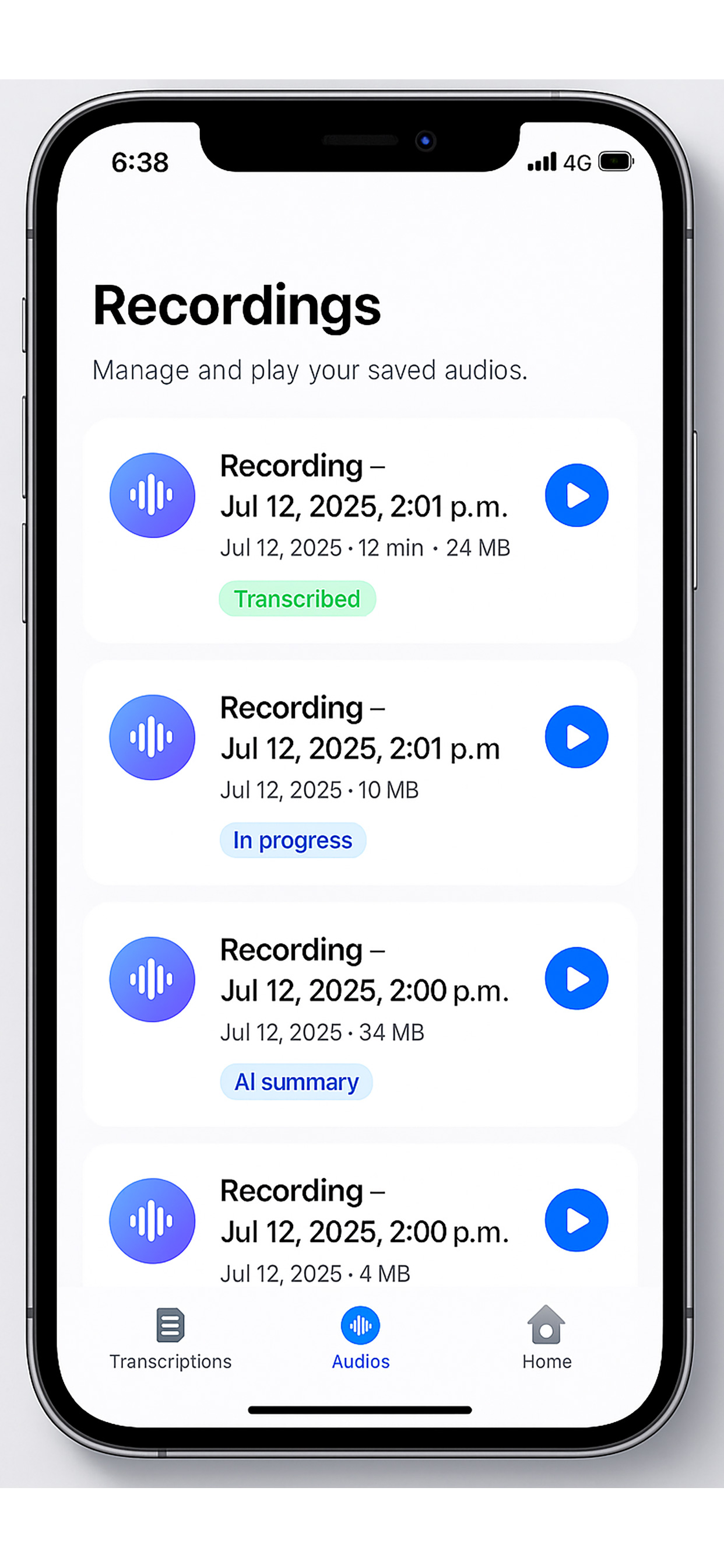 Transcribe Audio to Text AI screenshot 3
