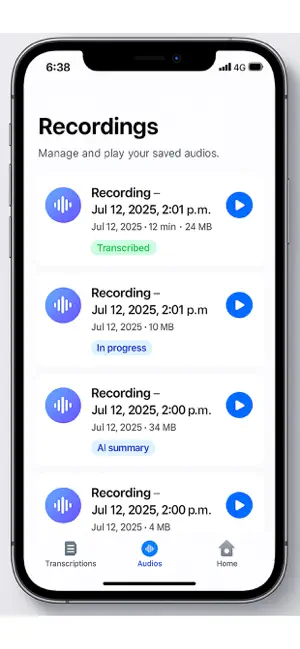 Transcribe Audio to Text AI screenshot 3