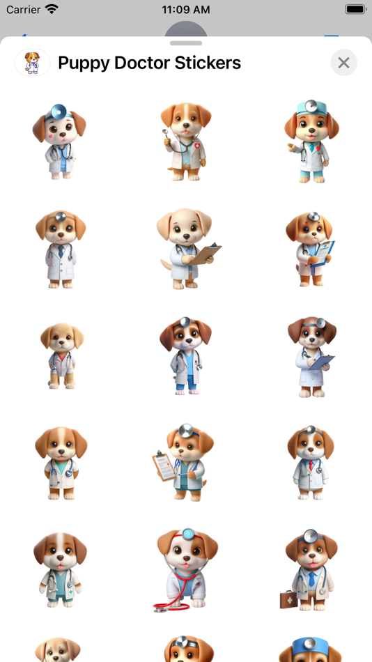 #2. Puppy Doctor Stickers (iOS) Podle: Paul Scott