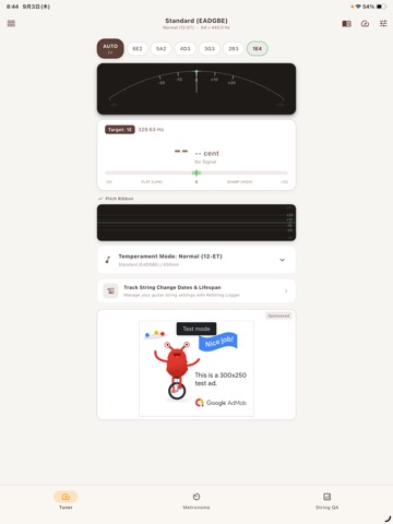 Pulsar Tuner: Classical Guitar iPad screenshot
