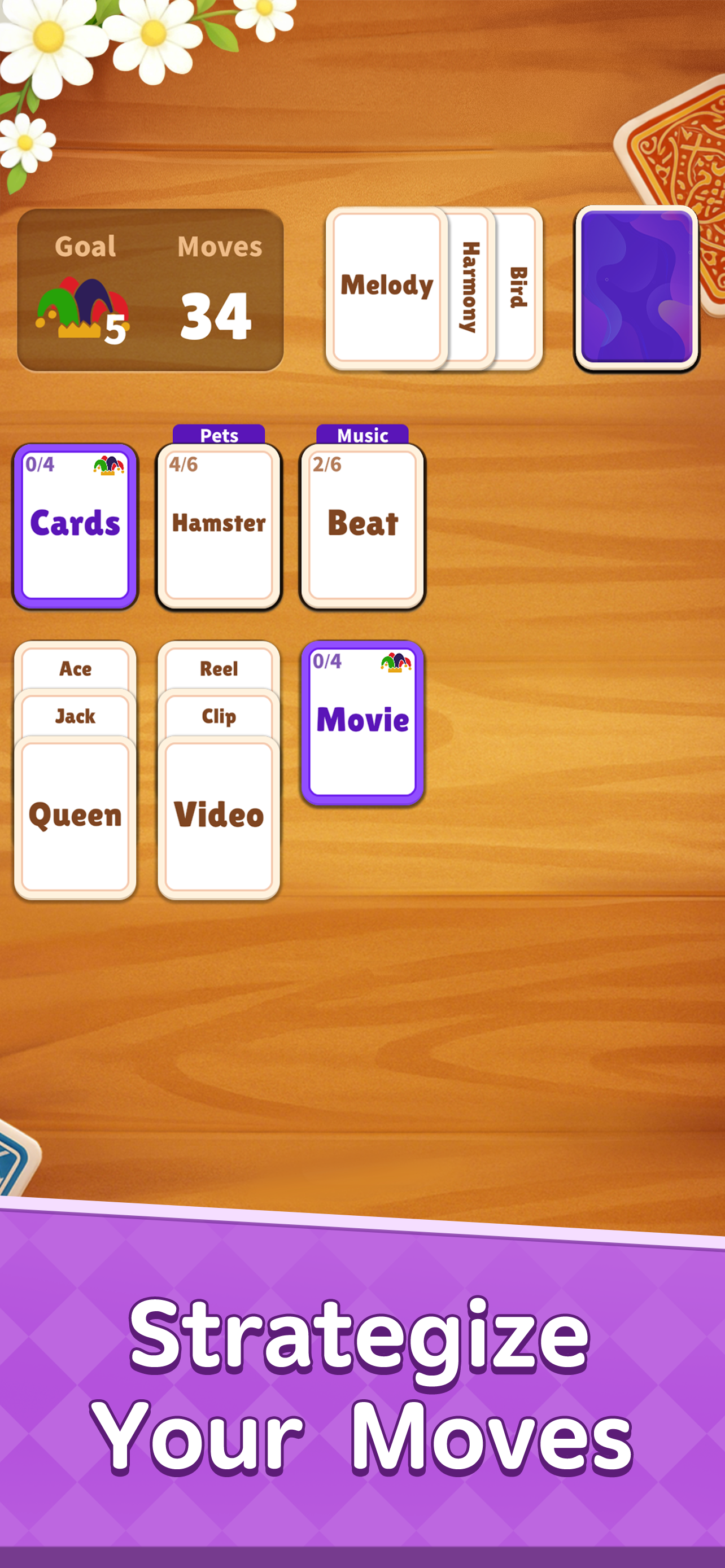 Words Klondike : Associations