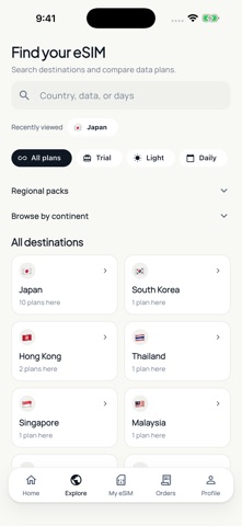 Global eSIM — Travel Data Screenshot 2 of 6
