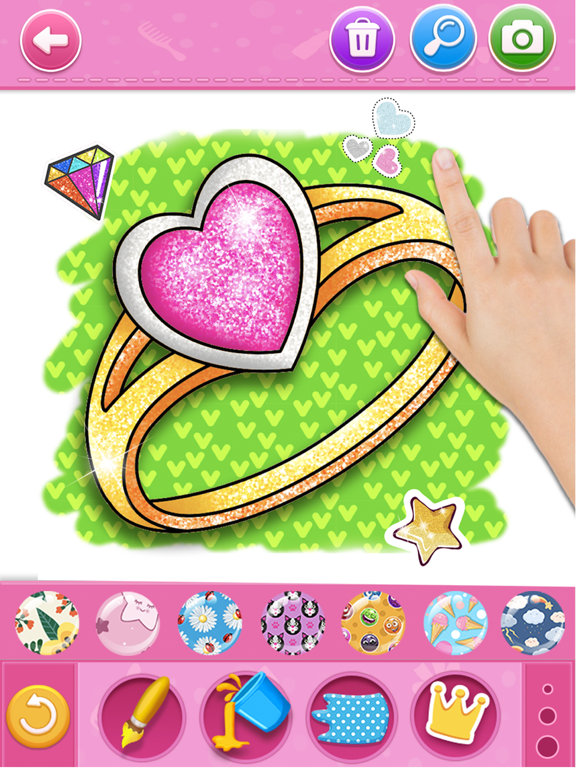 Screenshot #5 pour Glitter beauty coloring book