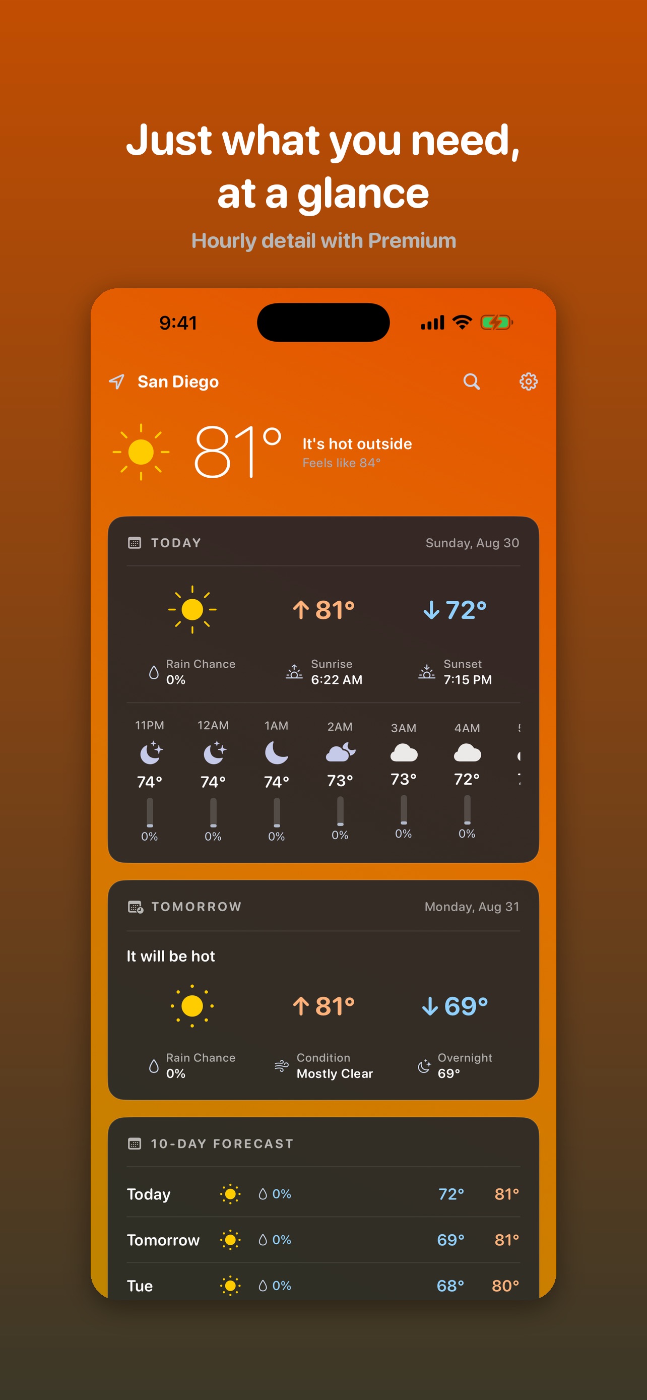Screenshot 1 of SimplyWeather: Hourly & Daily