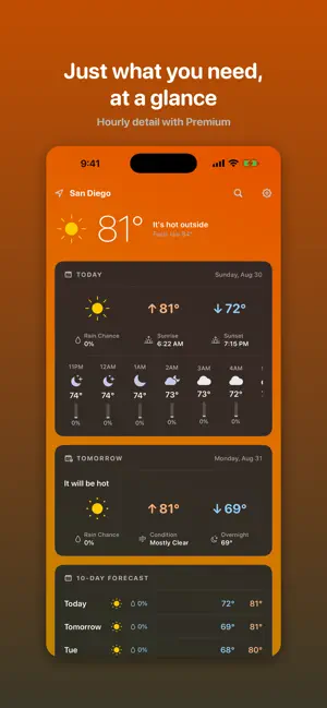 SimplyWeather: Hourly & Daily screenshot 1
