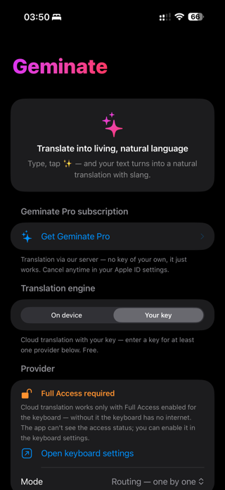 Geminate — Translate Keyboard Screenshot 5 of 5