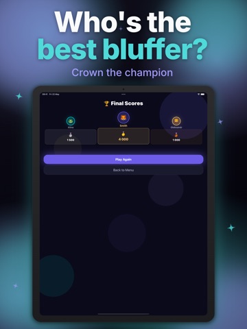 Party Quiz Game - BluffOut iPad screenshot
