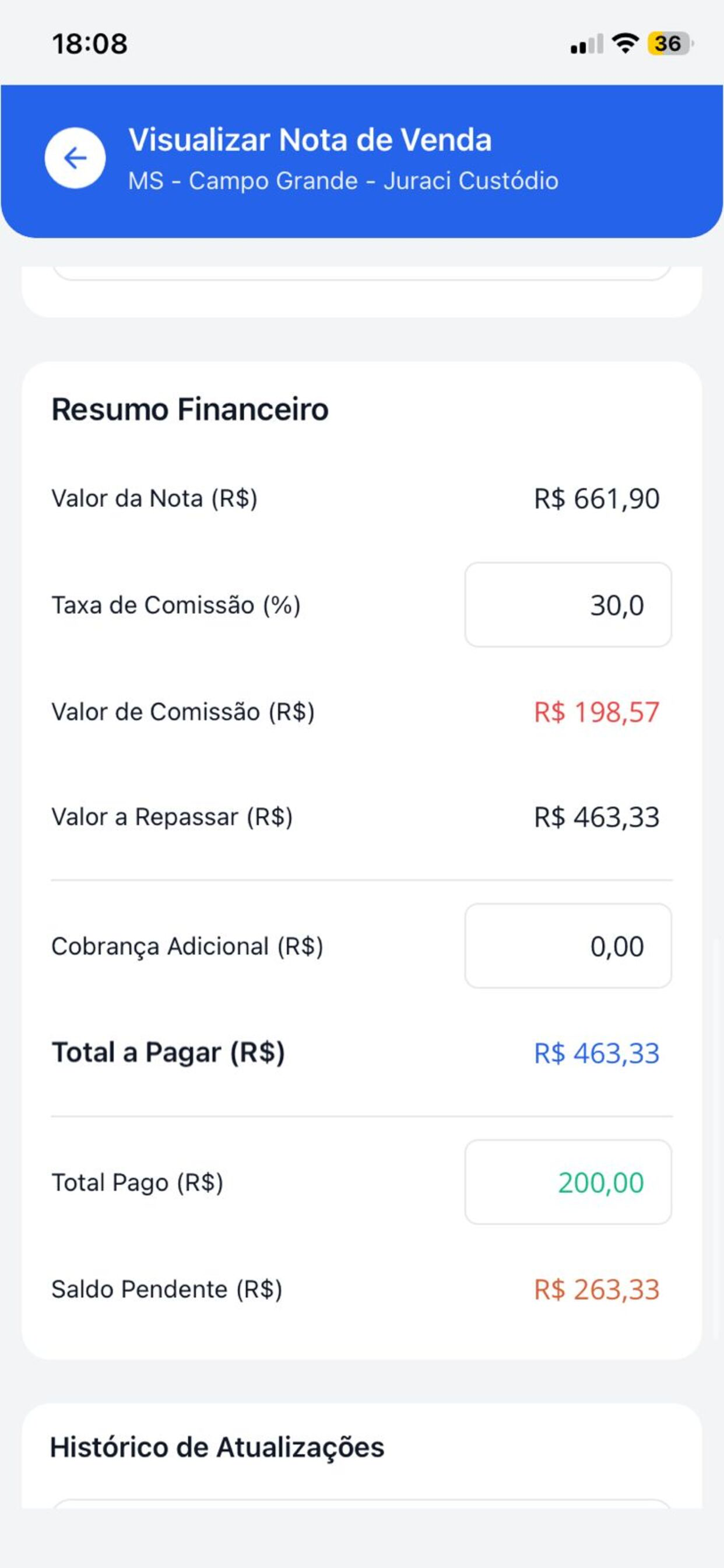 Mascate - Gestão de Notas