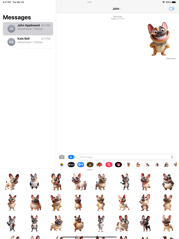 Screenshot #4 pour Goofy French Bulldog Stickers