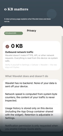 Wavelet Network Monitor iPhone screenshot