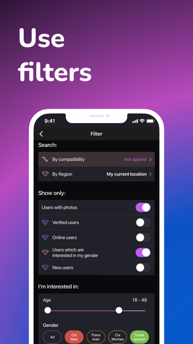 Fiorry: Transgender Dating Screenshot