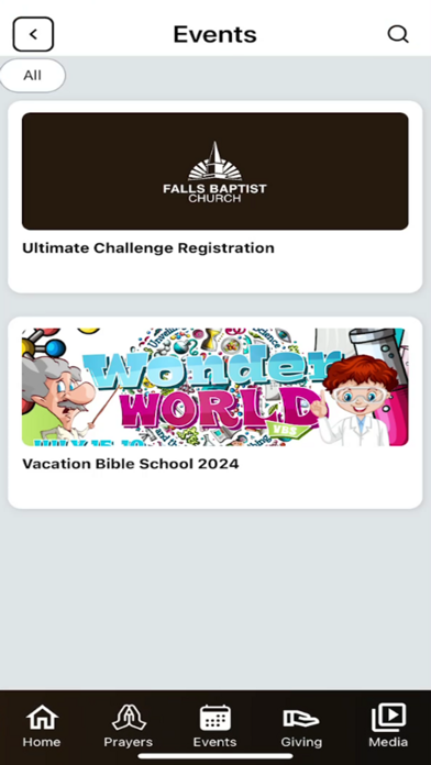 Falls Baptist Church Screenshot