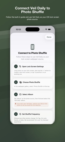 Veil - Personal Photo Walls iPhone screenshot