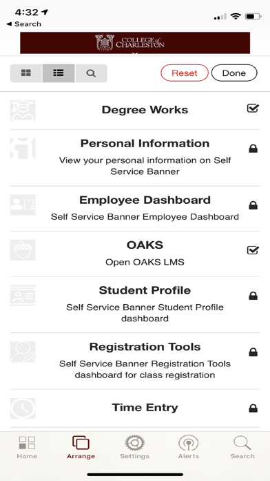 Screenshot #3 pour College of Charleston MyPortal