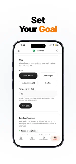 NeoFood – Calorie Tracker screenshot 2