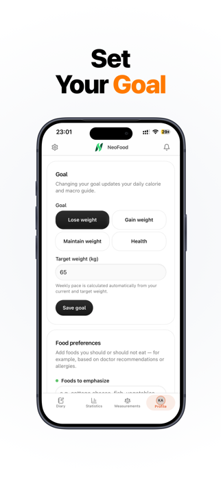 NeoFood – Calorie Tracker Screenshot 2 of 5