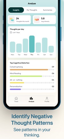 MindTrace: CBT Thought Diary Screenshot 2 of 4