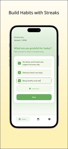 GratitudeLog - Gratitude Log iPhone screenshot