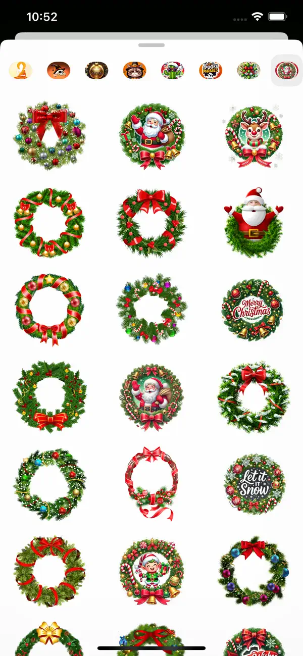 Screenshot #1 pour Merry Wreath Stickers