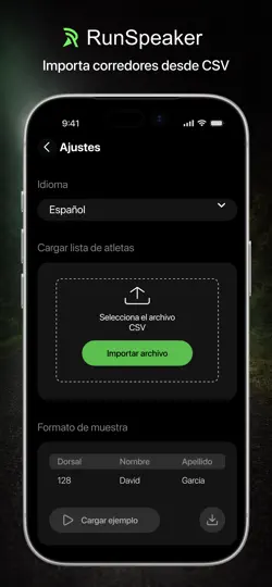 Captura de pantalla de RunSpeaker en iPhone 3