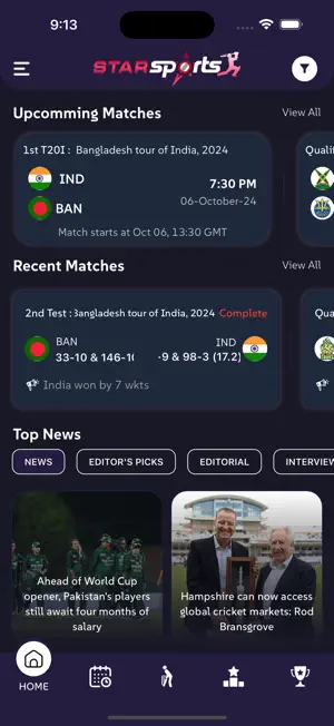 Star Sports Cricket screenshot 1