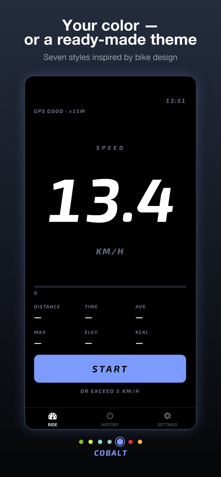 DarkSpeed: Bike Speedometer iphone screenshot 3