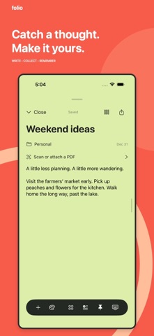Folio: Notes, PDFs & Canvas iPhone screenshot