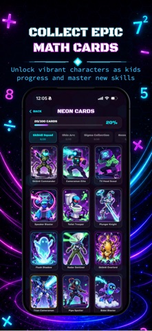 Neon Math: Arcade Fun Learning Screenshot 2 of 4