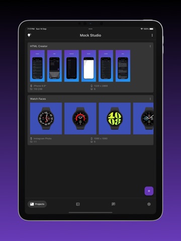 Mock Studio iPad screenshot