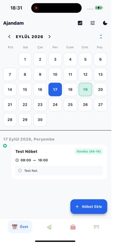Hemşire Nöbet Ajandası screenshot