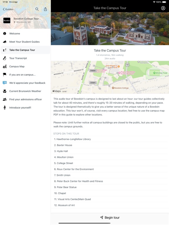 Bowdoin College iPad screenshot 1 - Business app