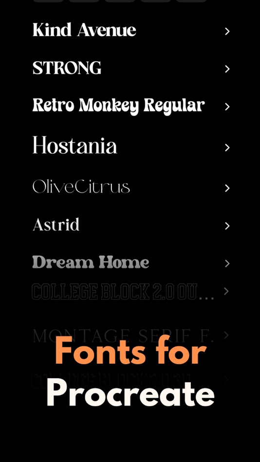 Fonts for Procreate+ - 1.0.1 - (iOS)