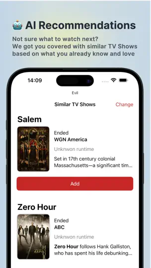 Capture d'écran de TV Show Tracker - TV Club sur iPhone 2
