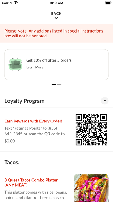 Fatima's Grill - Brand Screenshot