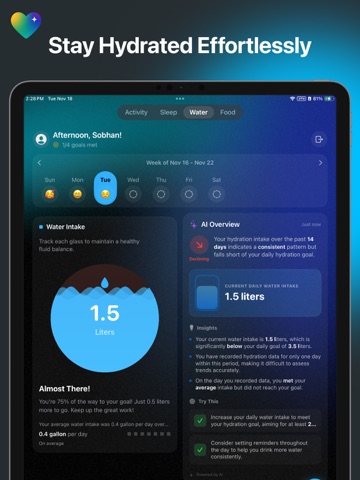 Health Tracker AI - Numa iPad screenshot