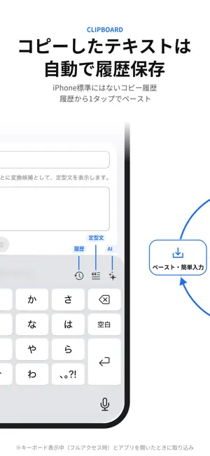 コピー履歴・定型文・AIキーボード｜RiReKey（履歴） screenshot 2