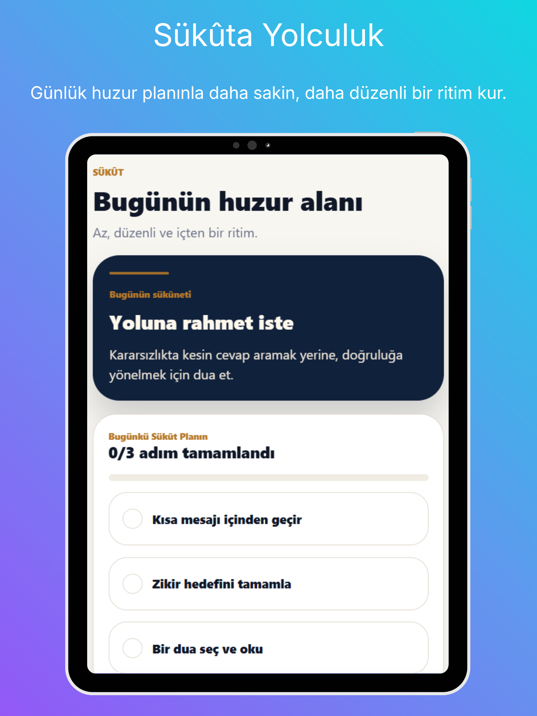 Sükût: Dua, Zikir ve Huzur
