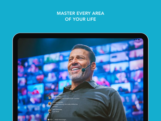 Tony Robbins Arena iPad screenshot 1 - Productivity app