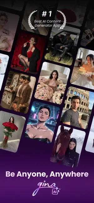 Gina AI - Photo & Video Editor iPhone screenshot 1