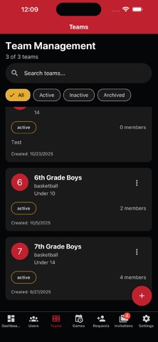 GOATPORT Admin screenshot