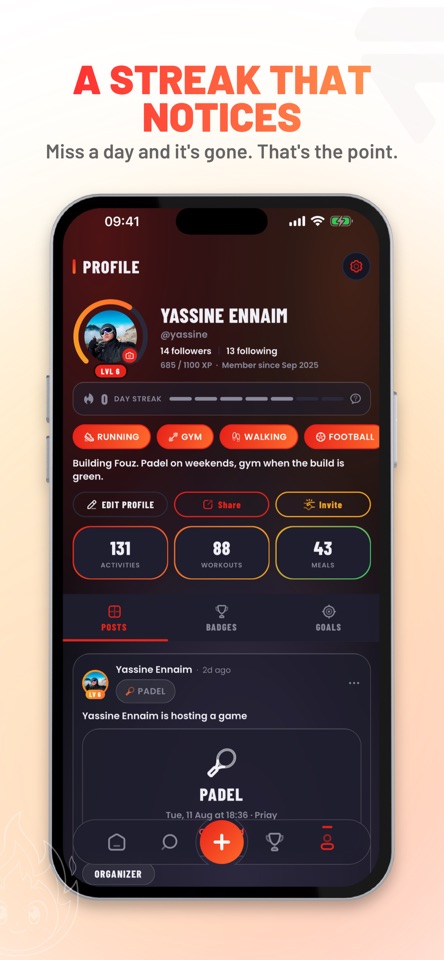 Fouz: Sports Streaks & XP screenshot 4