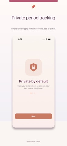 Honest Period Tracker Screenshot 1 of 5