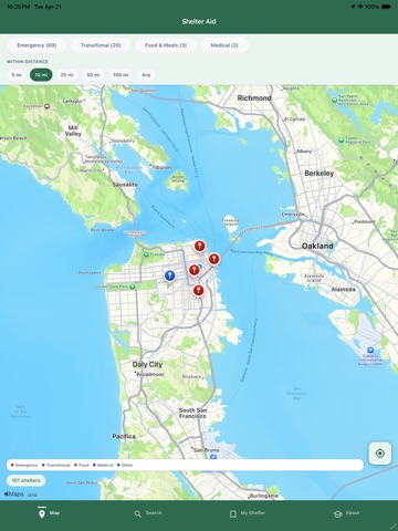 Shelter Aid iPad screenshot