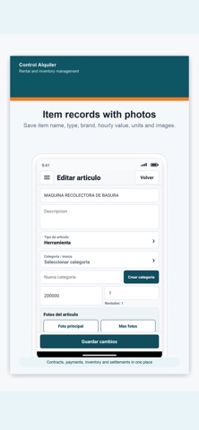 Control Alquiler Articulos Screenshot 6 of 10