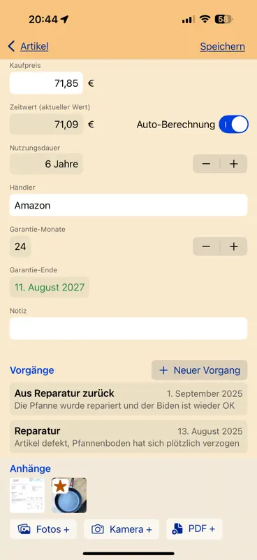 HB-Inventar screenshot 3 of 10