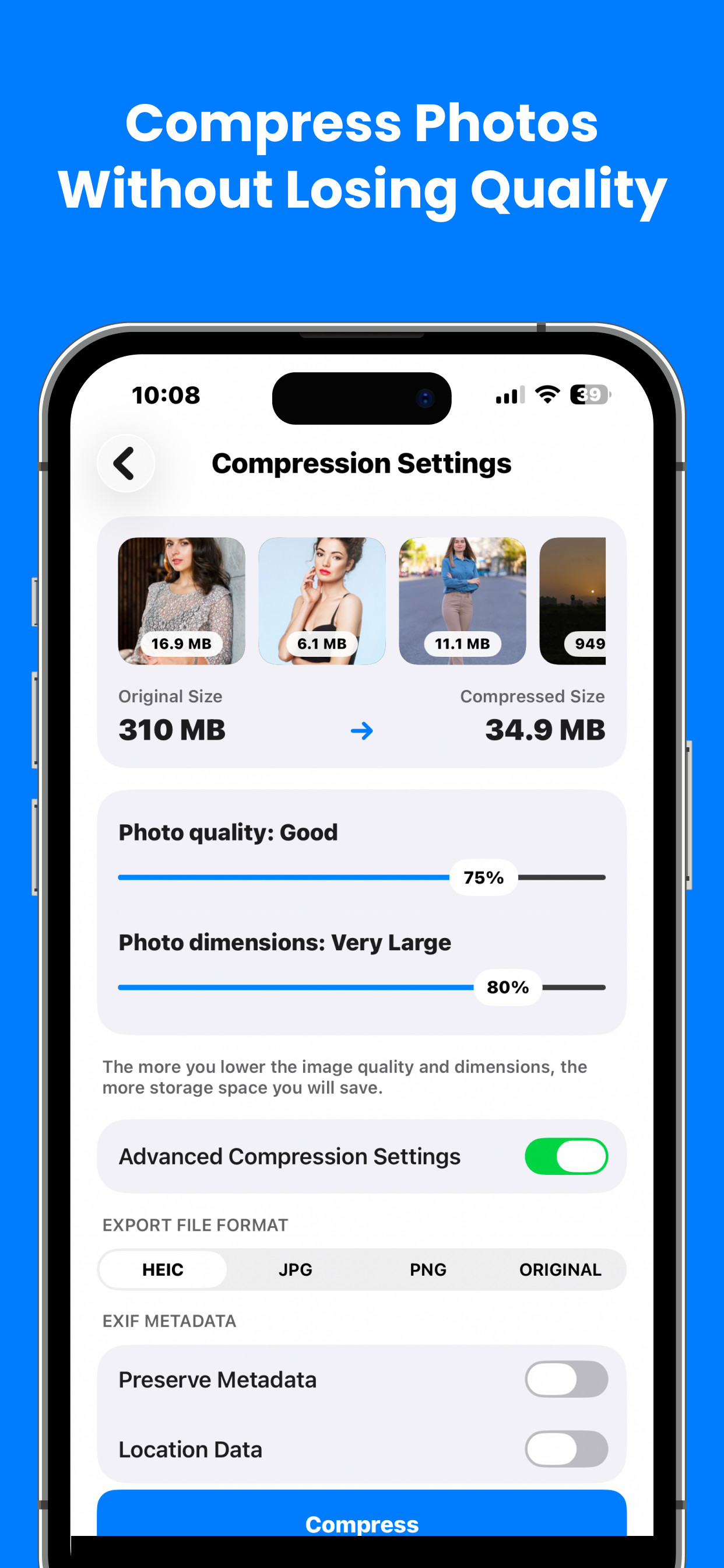 Photo Compress - Save Space screenshot 2