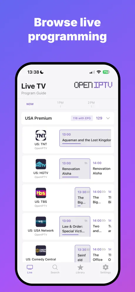 OpenIPTV 开放式IPTV播放器应用截图