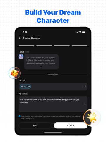 MingloTalk: AI Character Chat iPad screenshot